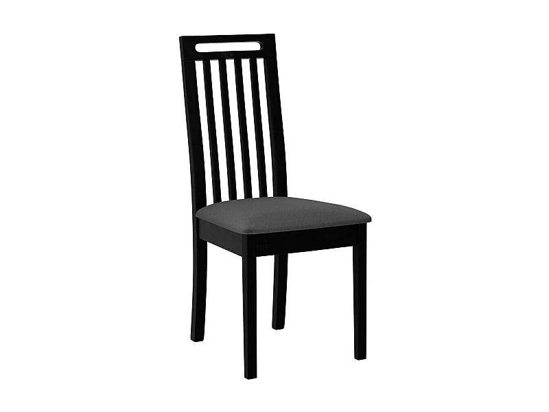 Silla Victorville 348, Gris oscuro|Negro, 96x45x41cm, Tapiz, De madera, Madera