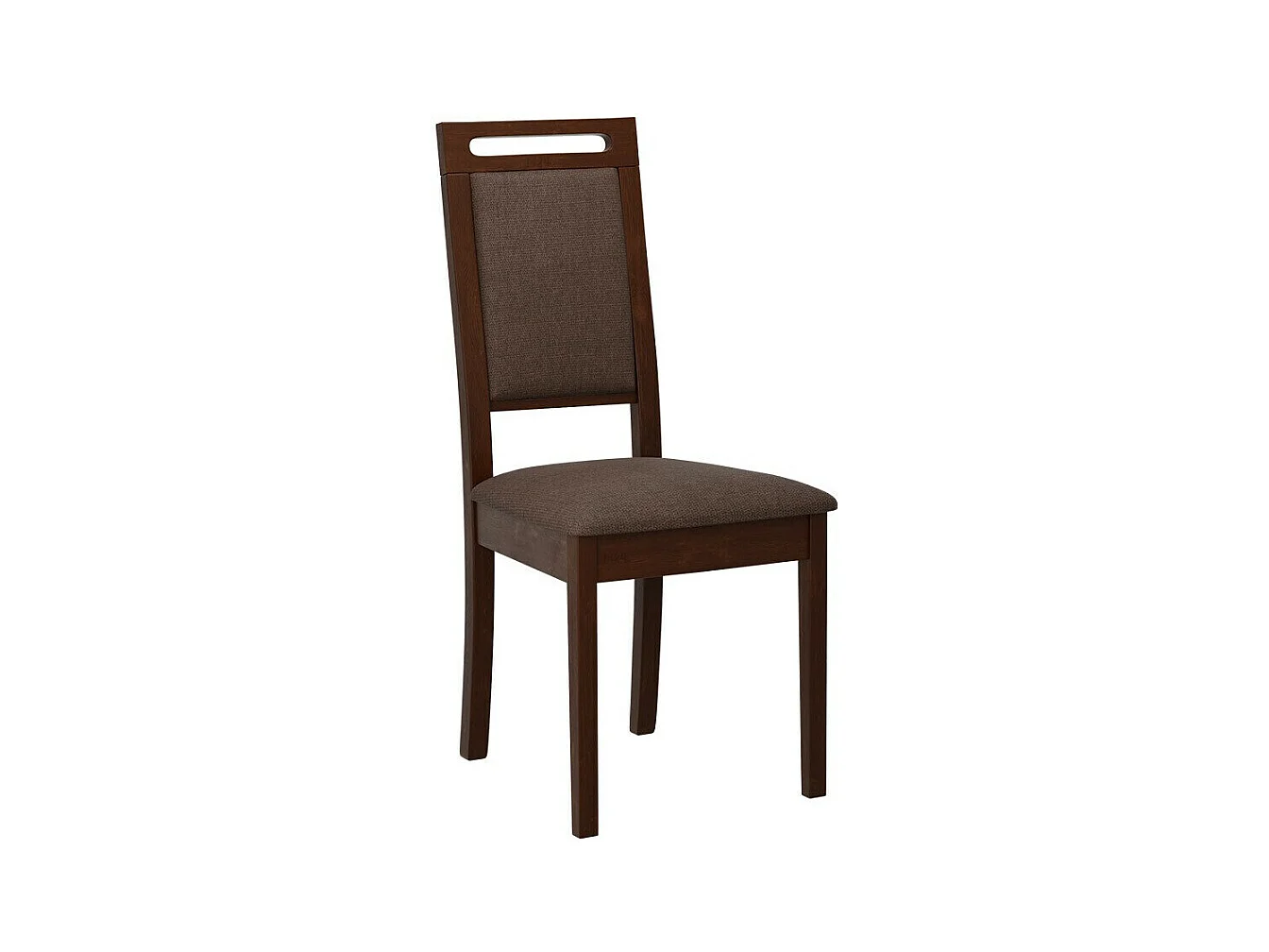 Chaise Victorville 337, Noyer|Marron, 96x47x53cm, Tapisserie, En bois, Bois