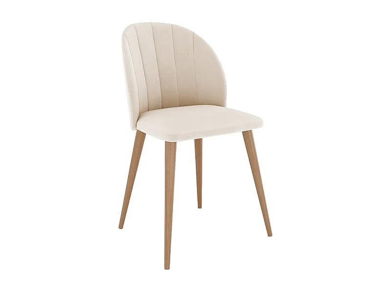 Chaise Racine 104, 83x53x57cm, Tissu, En bois, Stratifié