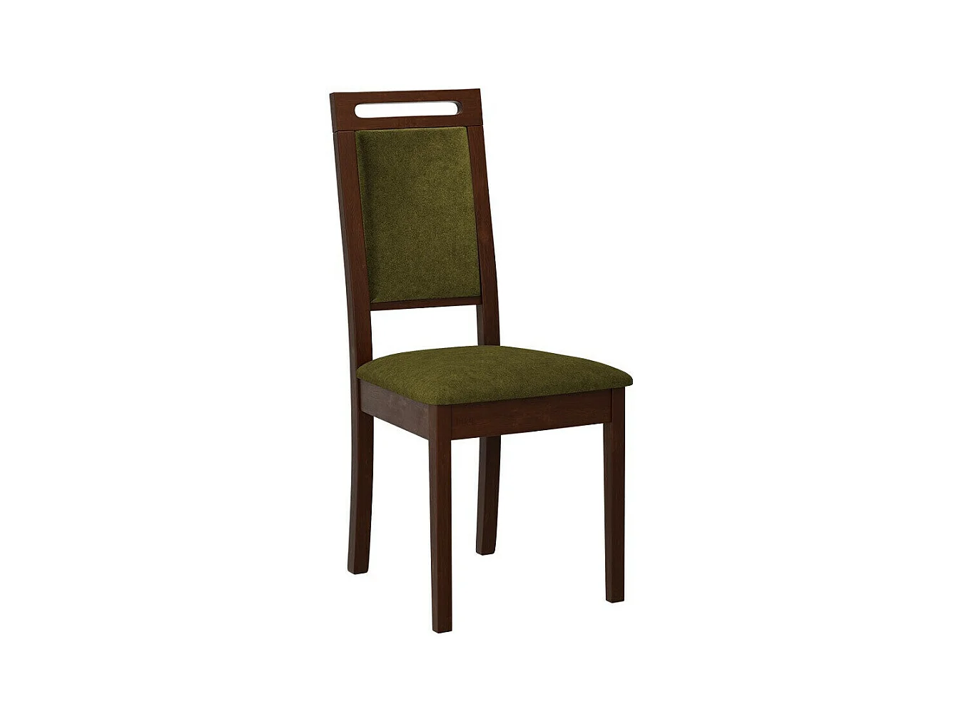 Silla Victorville 337, Verde|Nogal, 96x47x43cm, Tapiz, De madera, Madera