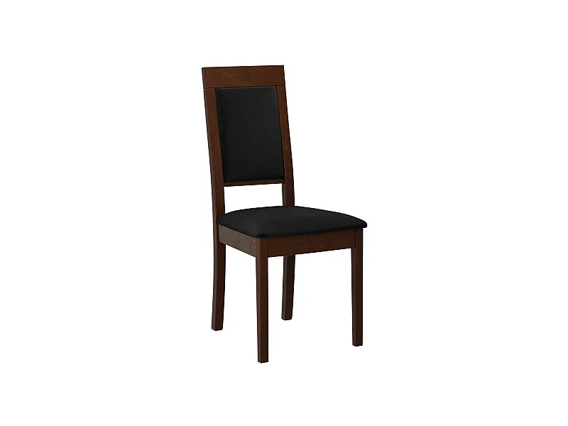 Silla Victorville 340, Nogal|Negro, 93x47x43cm, Tapiz, De madera, Madera