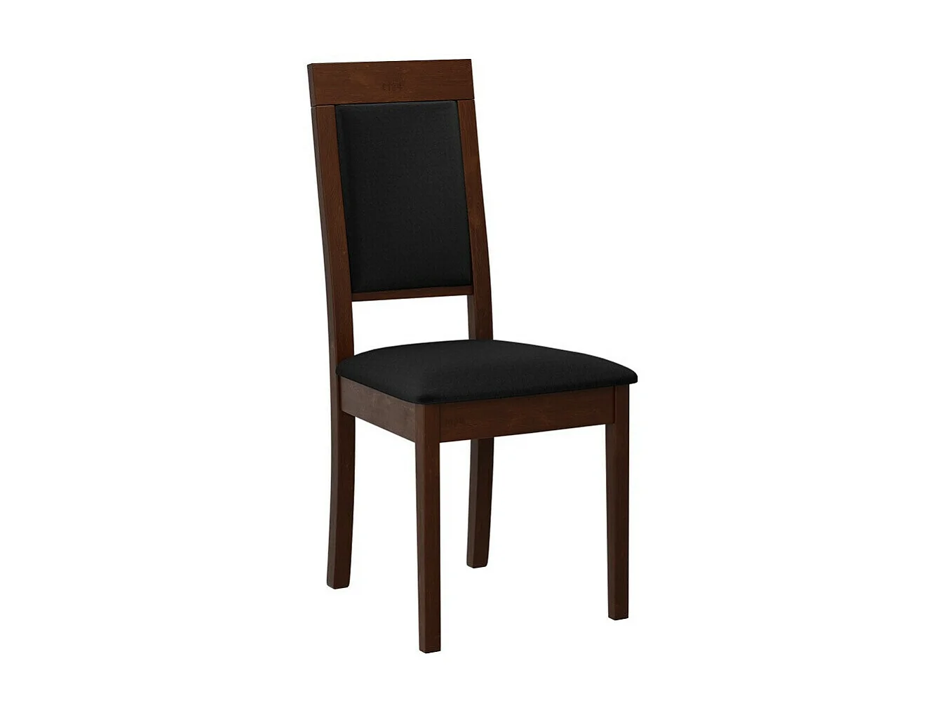 Silla Victorville 340, Nogal|Negro, 93x47x43cm, Tapiz, De madera, Madera