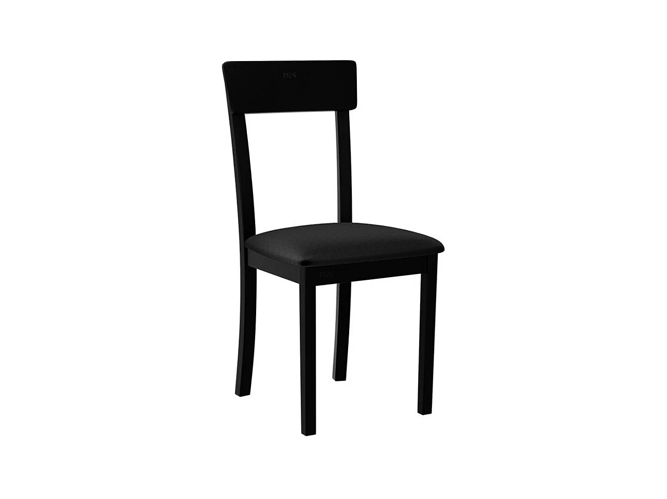 Chaise Victorville 352, Noir, 86x43x47cm, Tapisserie, En bois, Bois