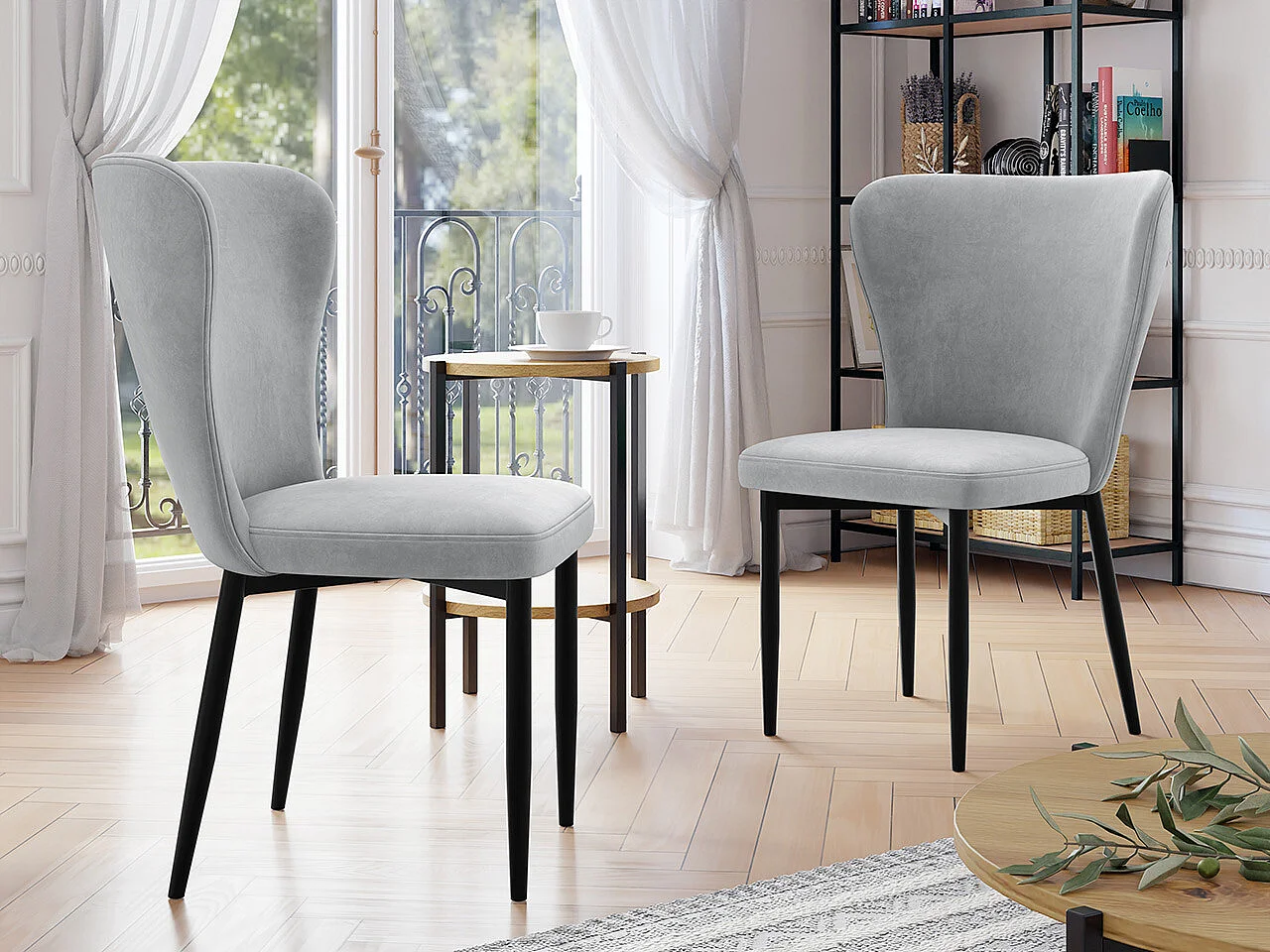 Silla Jackson 105, 90x56x63cm, Tapiz, Metálico, Madera