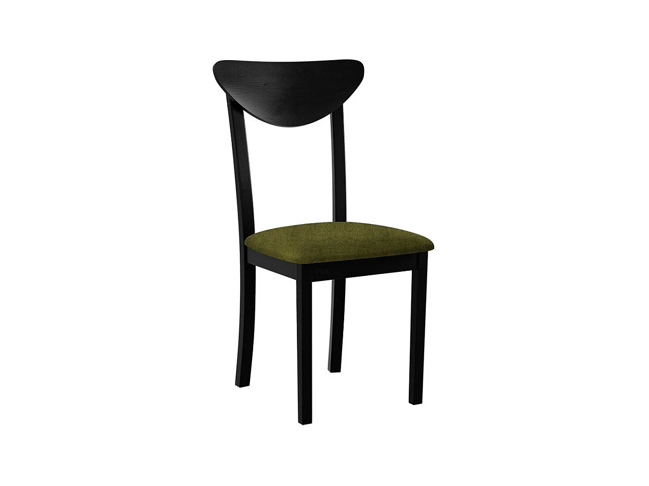 Chaise Victorville 339, Noir|Vert, 85x43x46cm, Tapisserie, En bois, Bois