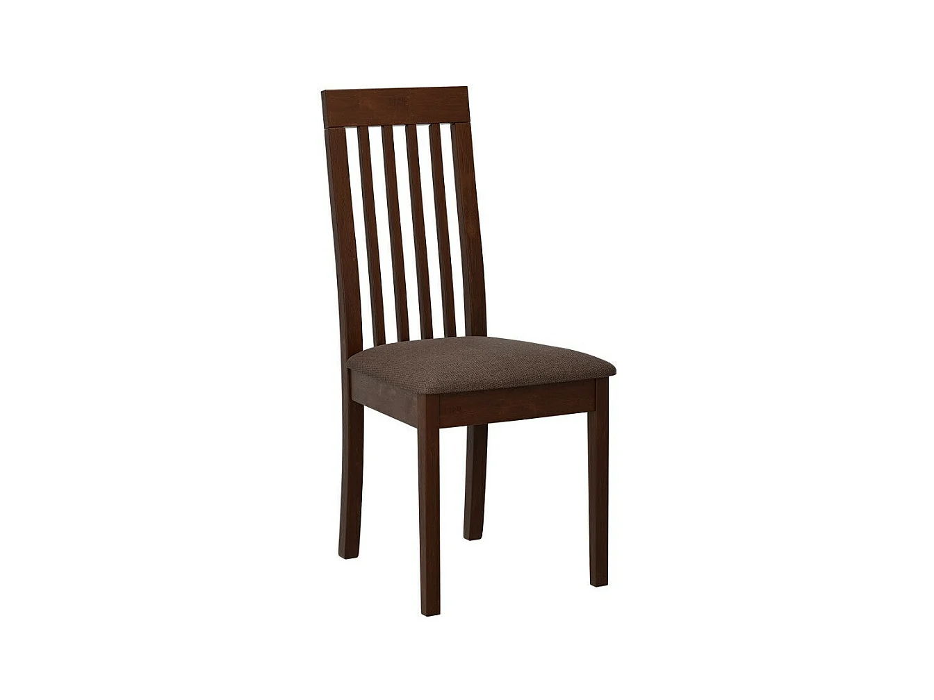 Chaise Victorville 347, Marron|Noyer, 96x47x53cm, Tapisserie, En bois, Bois