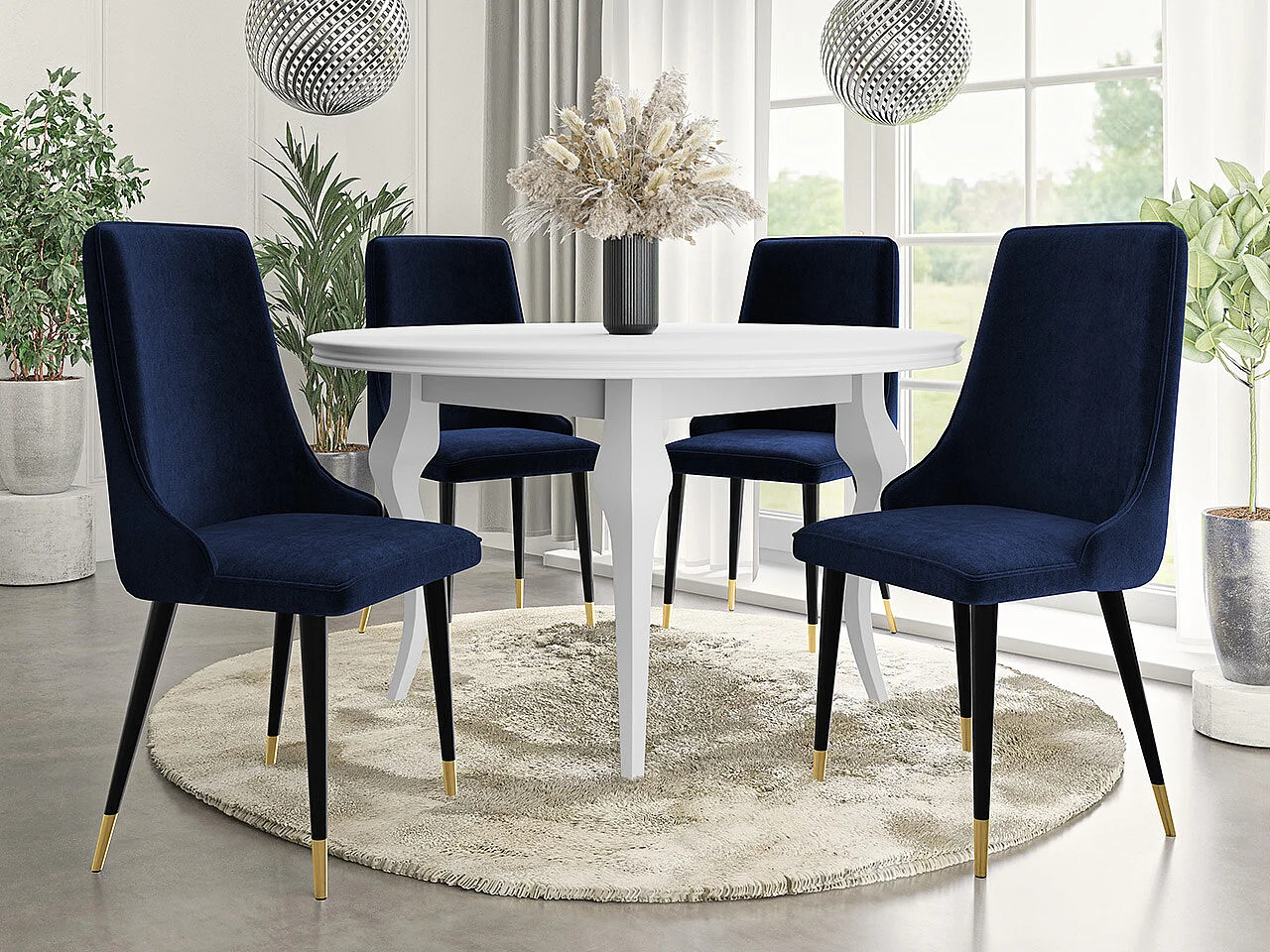 Chaise Jackson 106, 91x48x55cm, Tapisserie, Métallique, Bois