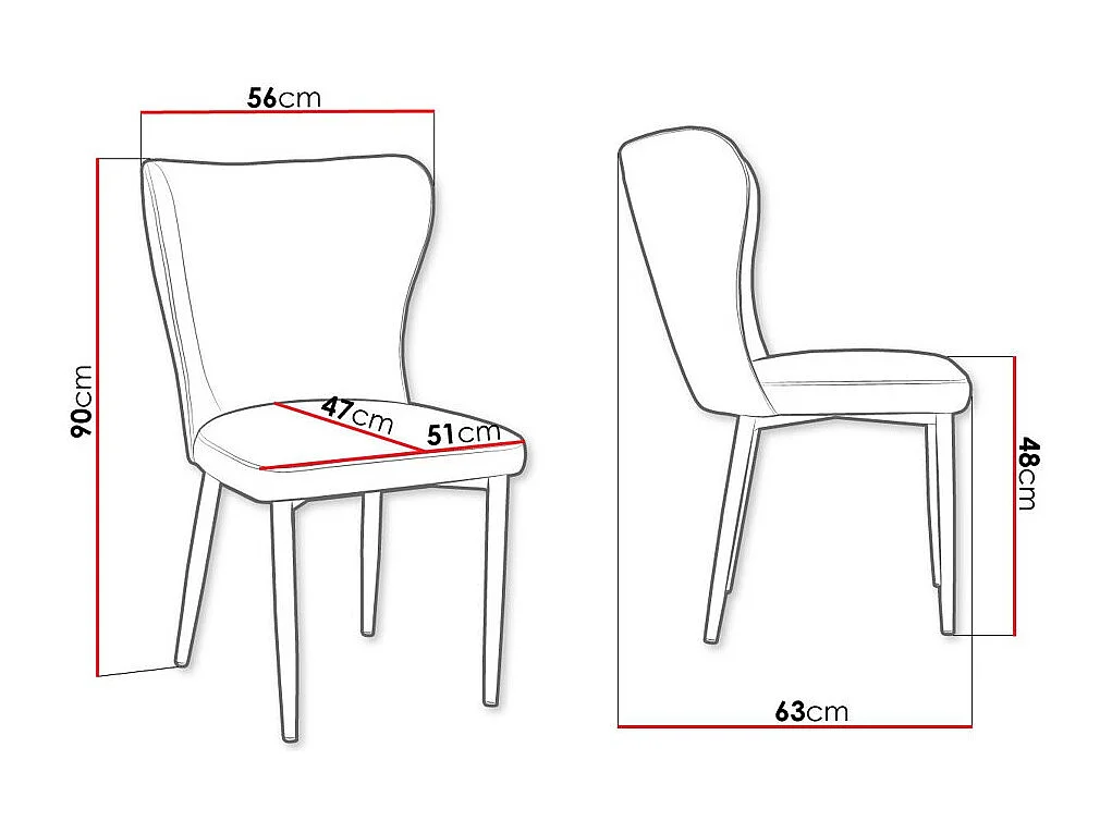 Silla Jackson 105, 90x56x63cm, Tapiz, Metálico, Madera