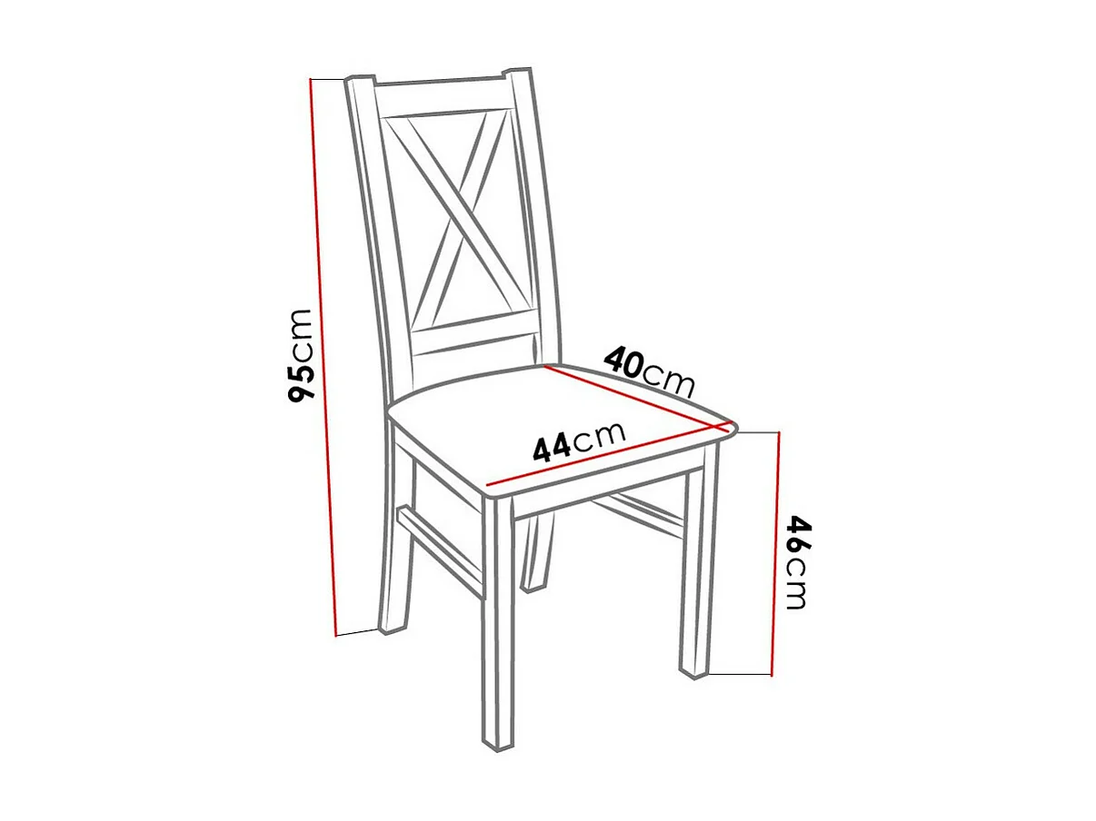 Chaise Sparks 117, Gris|Blanc, 95x46x40cm, Tapisserie, En bois, Bois
