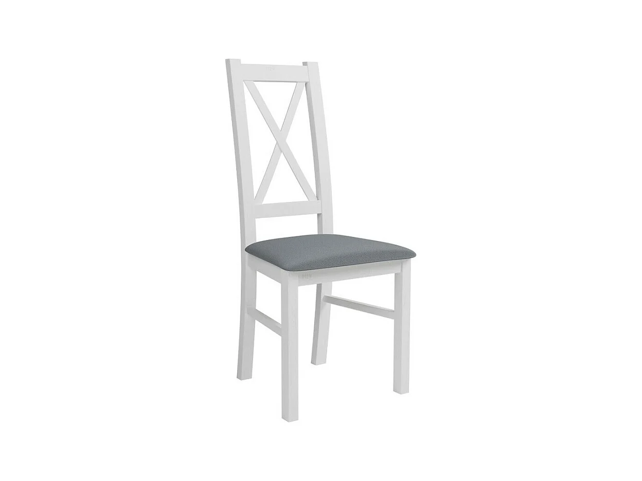Silla Sparks 117, Gris|Blanco, 95x46x40cm, Tapiz, De madera, Madera