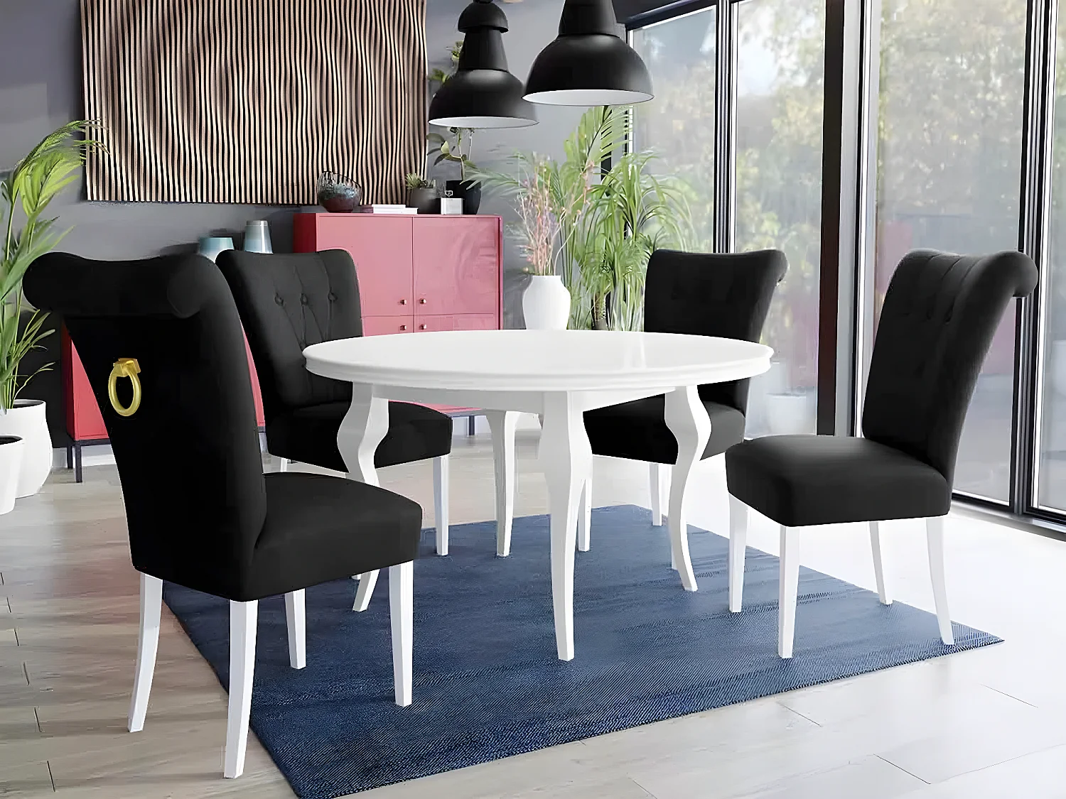 Chaise Racine 107, 100x51x66cm, Tissu, En bois, Stratifié