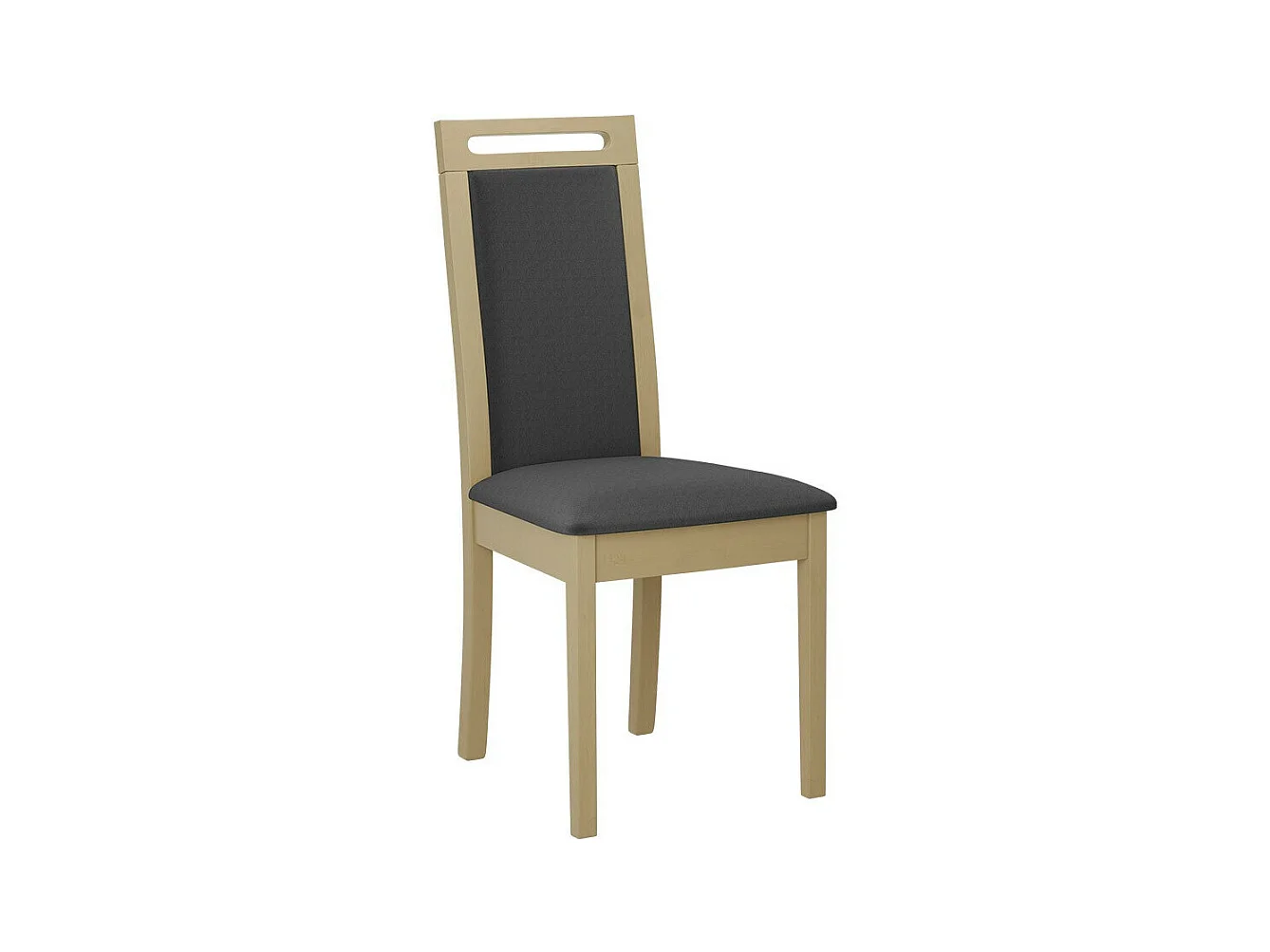 Chaise Victorville 344, Sonoma chêne|Gris foncé, 96x47x52cm, Tapisserie, En bois, Bois