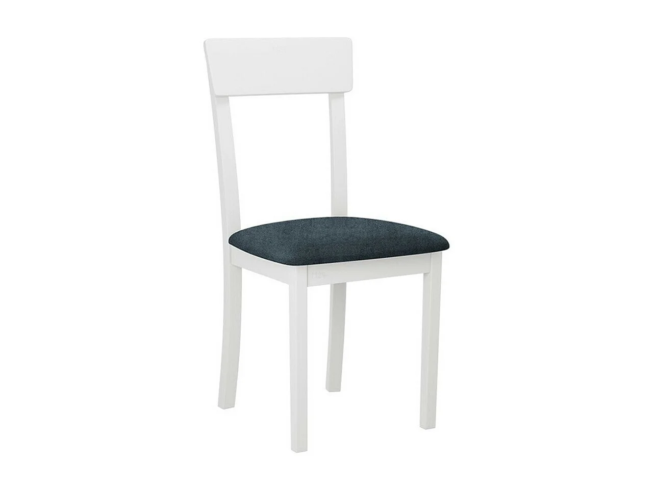 Silla Victorville 352, Blanco|Azul, 90x43x40cm, Tapiz, De madera, Madera