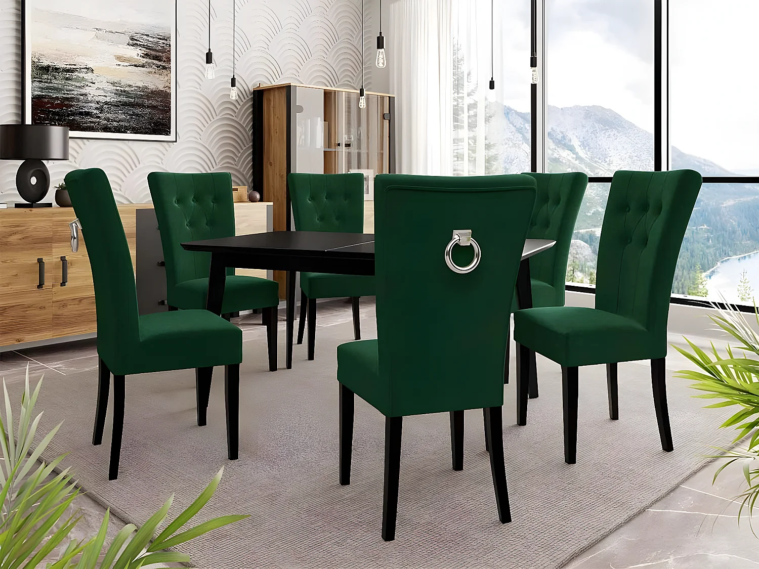 Silla Racine 109, 100x51x63cm, Tapiz, De madera, Aglomerado laminado