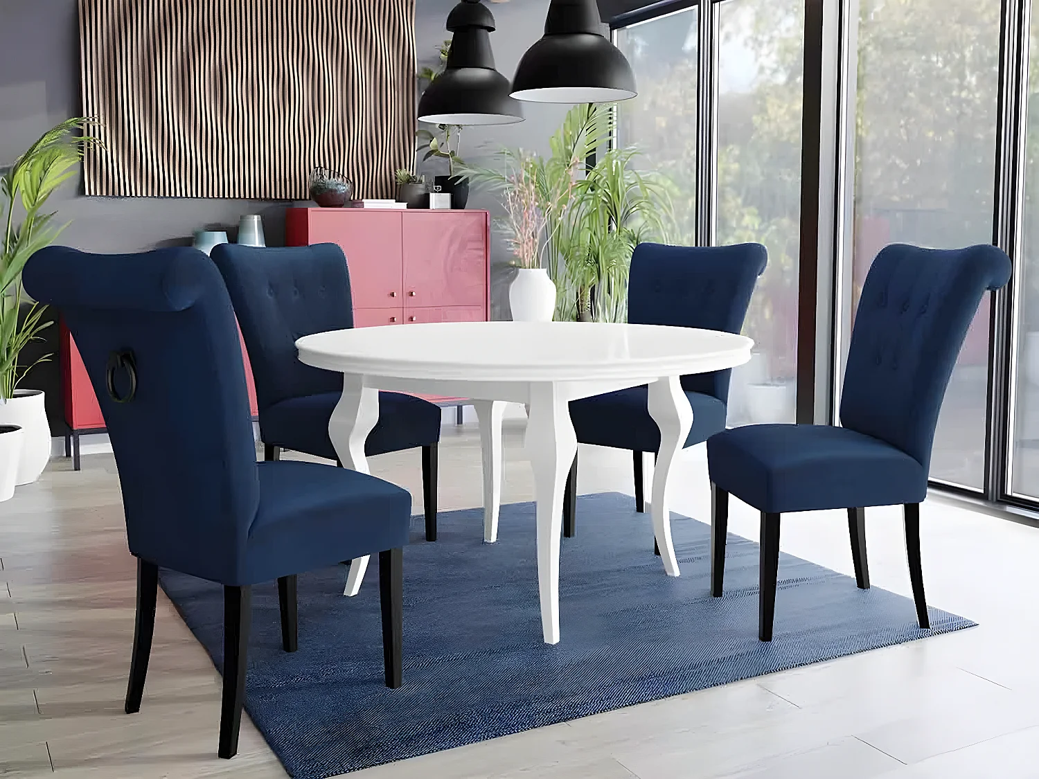 Chaise Racine 107, 100x51x66cm, Tissu, En bois, Stratifié