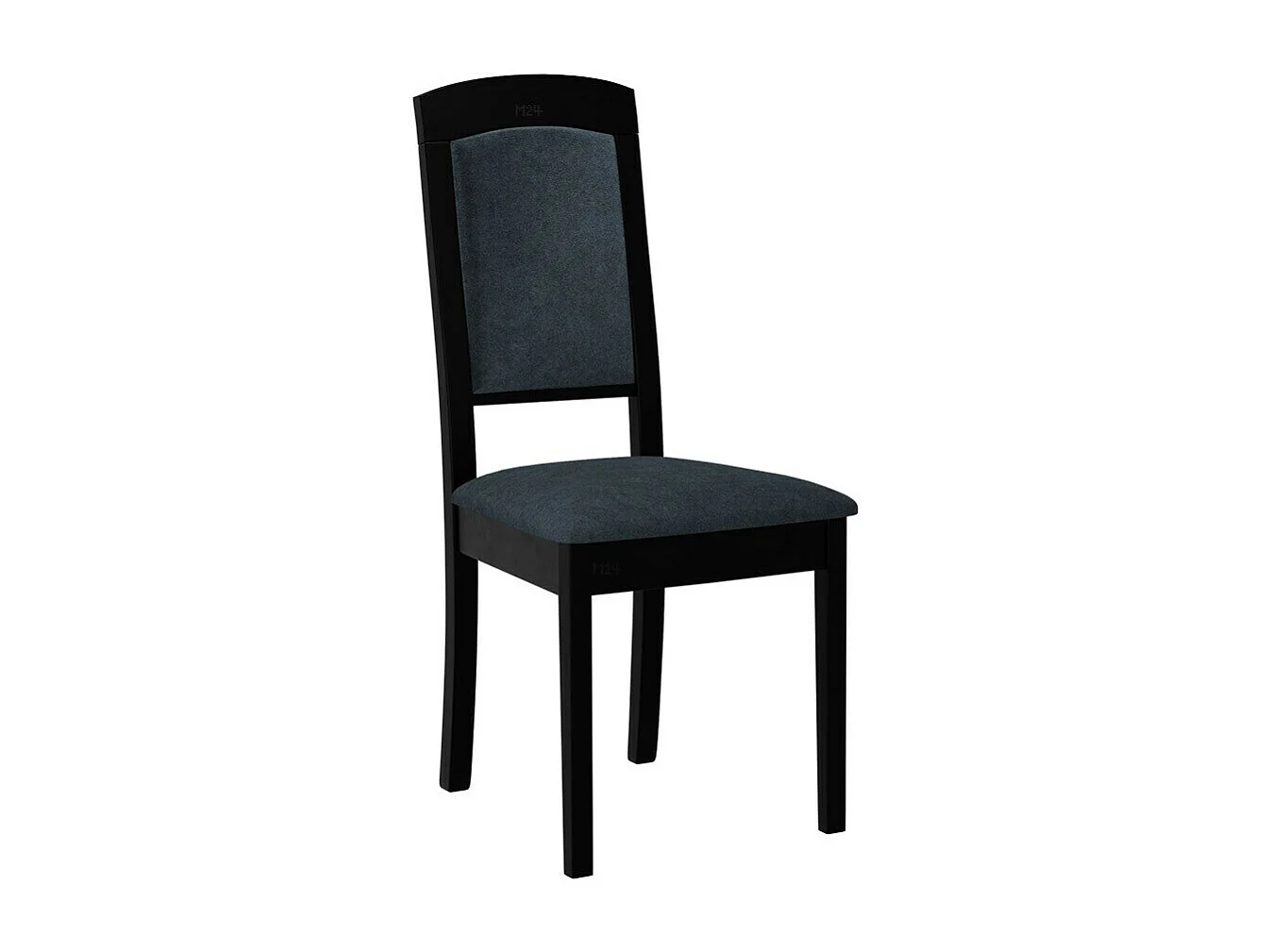 Silla Victorville 338, Azul|Negro, 96x47x43cm, Tapiz, De madera, Madera