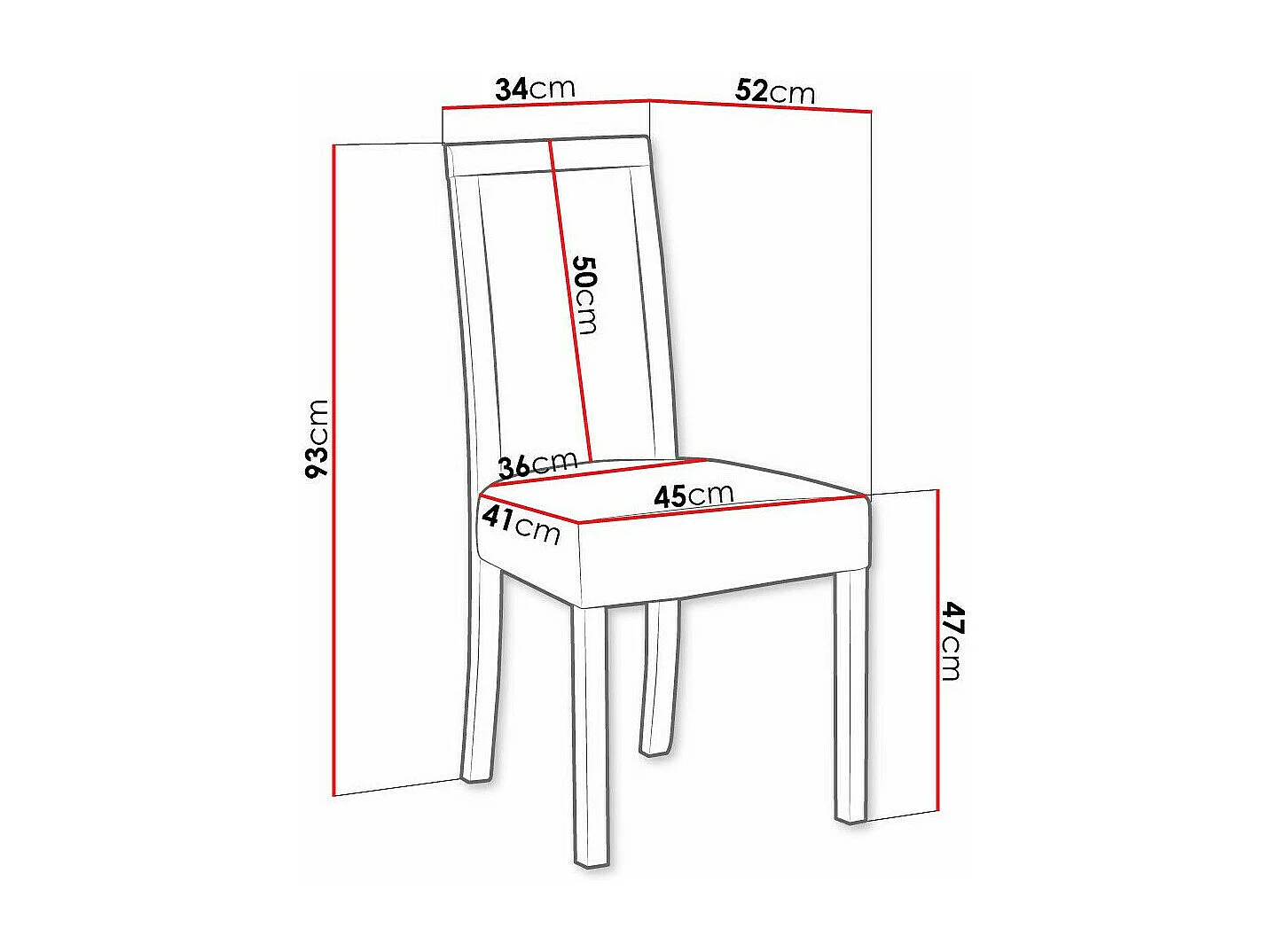 Silla Victorville 161, Nuez|Marrón, 93x45x41cm, Tapiz, De madera, Madera
