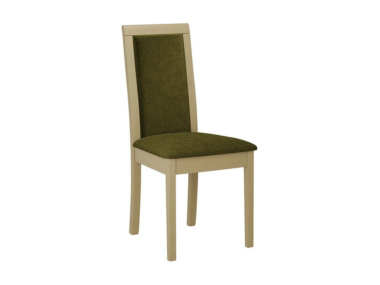 Chaise Victorville 343, Sonoma chêne|Vert, 93x47x53cm, Tissu, En bois, Bois