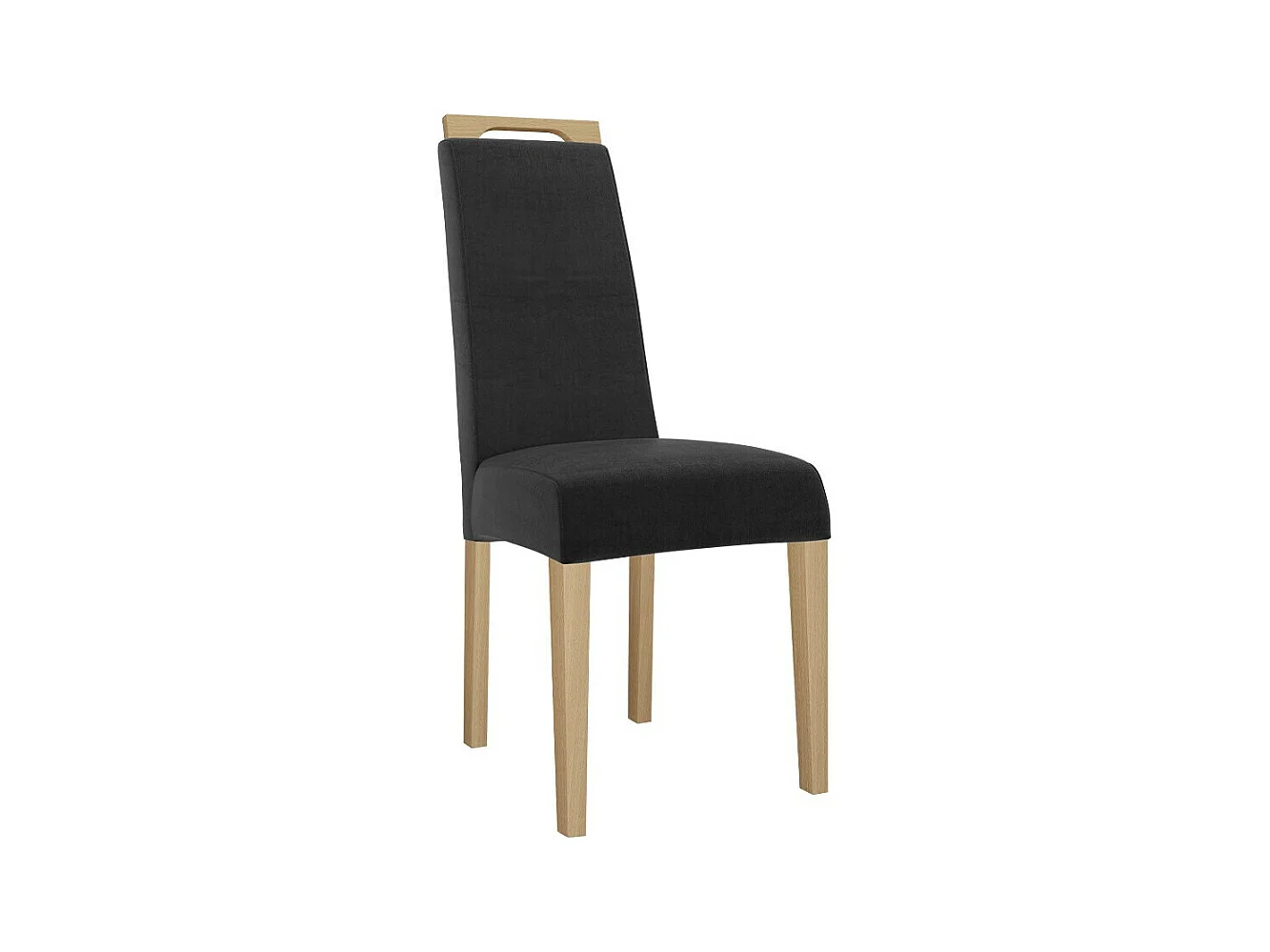 Silla Sparks 199, Negro|Haya, 100x39x59cm, Tapiz, De madera, Madera