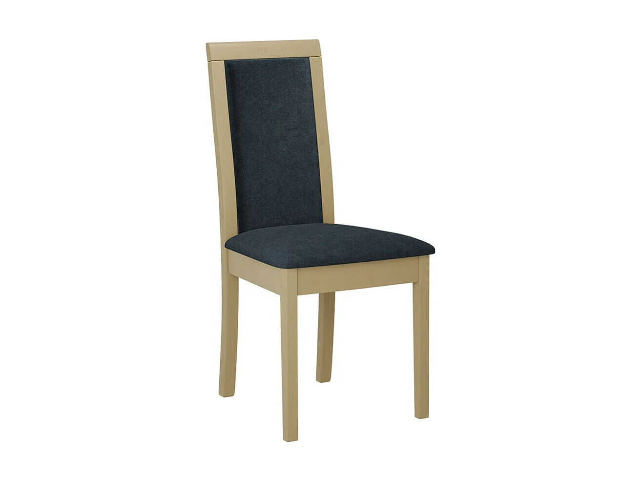 Silla Victorville 343, Roble Sonoma|Azul, 93x45x41cm, Tapiz, De madera, Madera