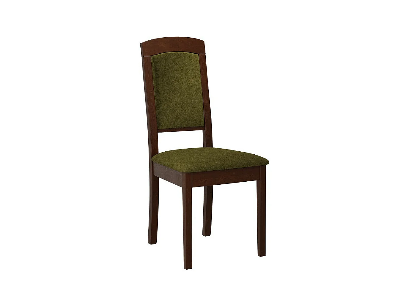 Silla Victorville 338, Nogal|Verde, 96x47x43cm, Tapiz, De madera, Madera