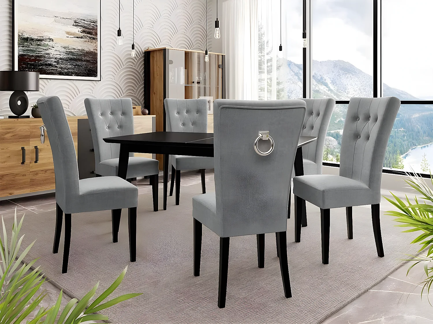 Silla Racine 109, 100x51x63cm, Tapiz, De madera, Aglomerado laminado