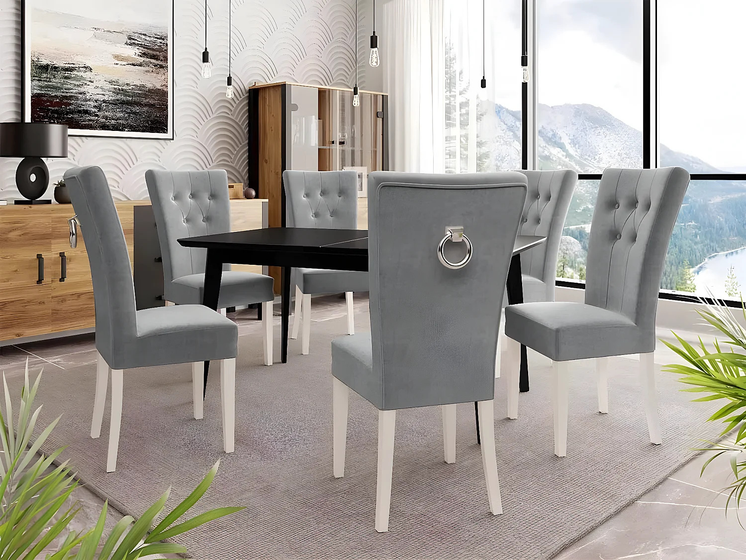 Chaise Racine 108, 100x51x63cm, Tapisserie, En bois, Stratifié