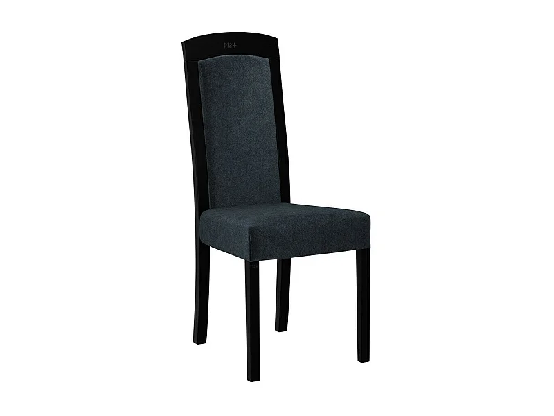 Silla Victorville 345, Azul|Negro, 96x45x41cm, Tapiz, De madera, Madera