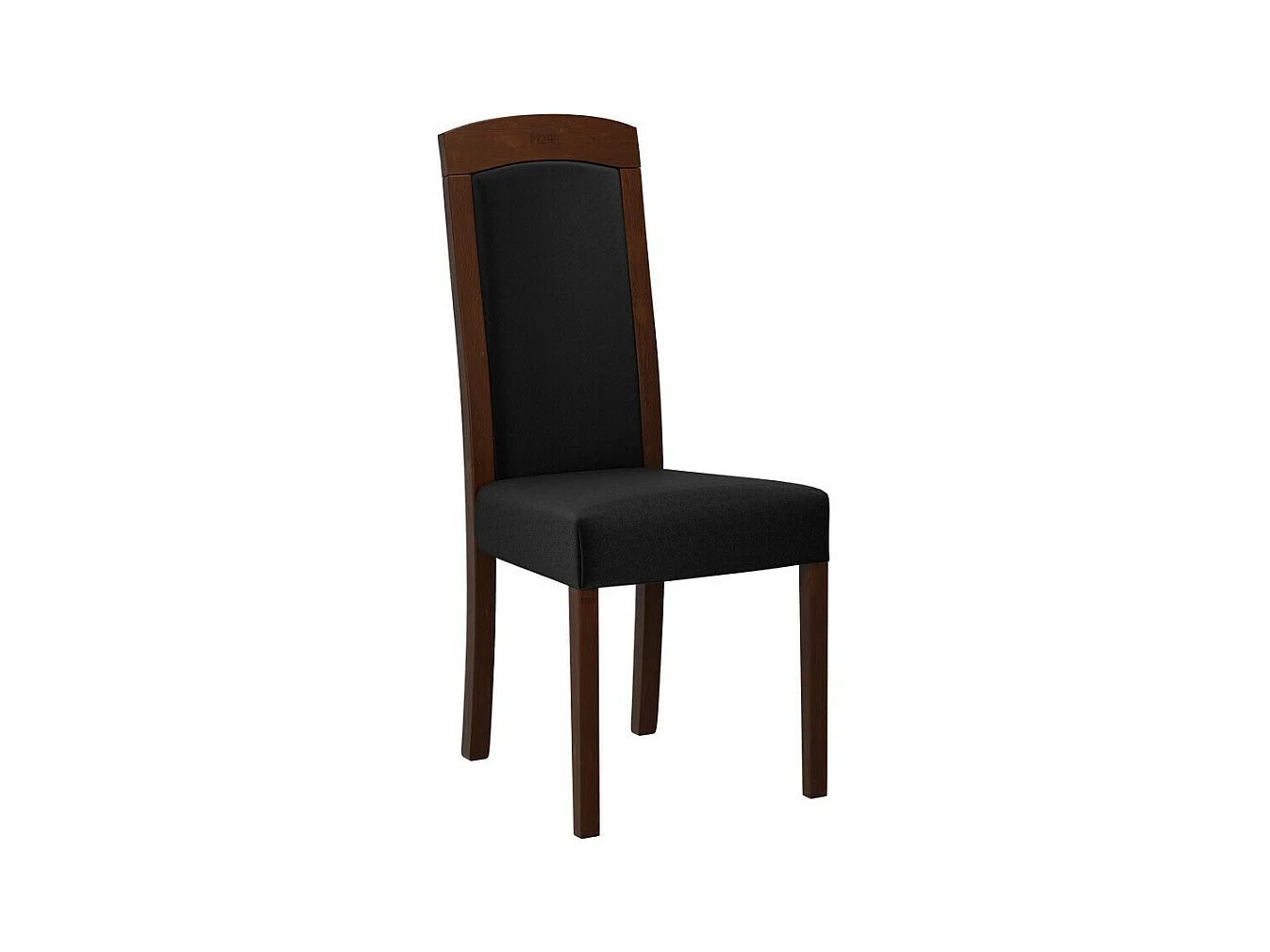 Silla Victorville 345, Nogal|Negro, 96x45x41cm, Tapiz, De madera, Madera