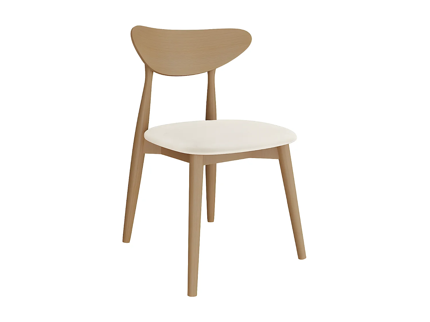 Chaise Racine 110, 79x49x49cm, Tapisserie, En bois, Stratifié