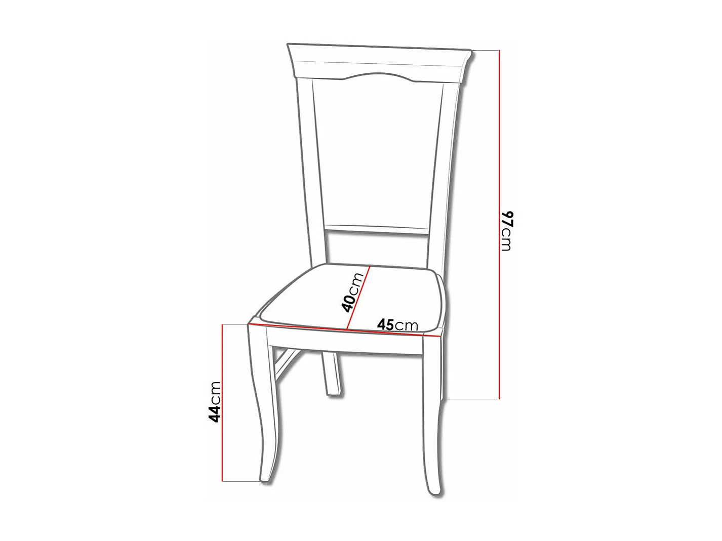 Silla Sparks 157, 97x45x40cm, Tapiz, De madera, Madera