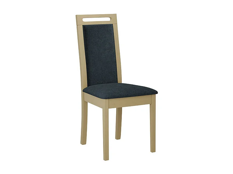 Silla Victorville 344, Roble Sonoma|Azul, 96x45x41cm, Tapiz, De madera, Madera