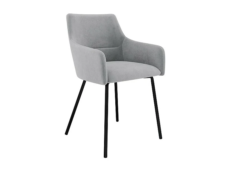 Chaise Jackson 109, 81x54x57cm, Tissu, Métallique, Bois