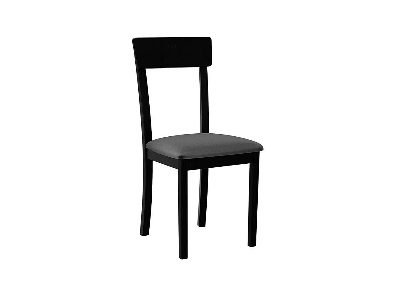 Silla Victorville 352, Blanco|Gris oscuro, 90x43x40cm, Tapiz, De madera, Madera