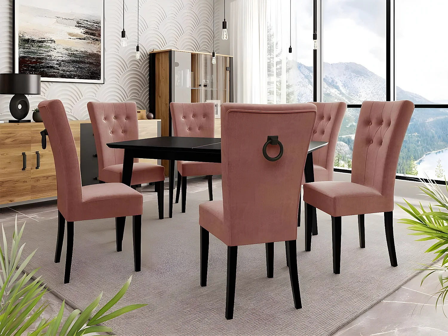 Chaise Racine 109, 100x51x63cm, Tapisserie, En bois, Stratifié