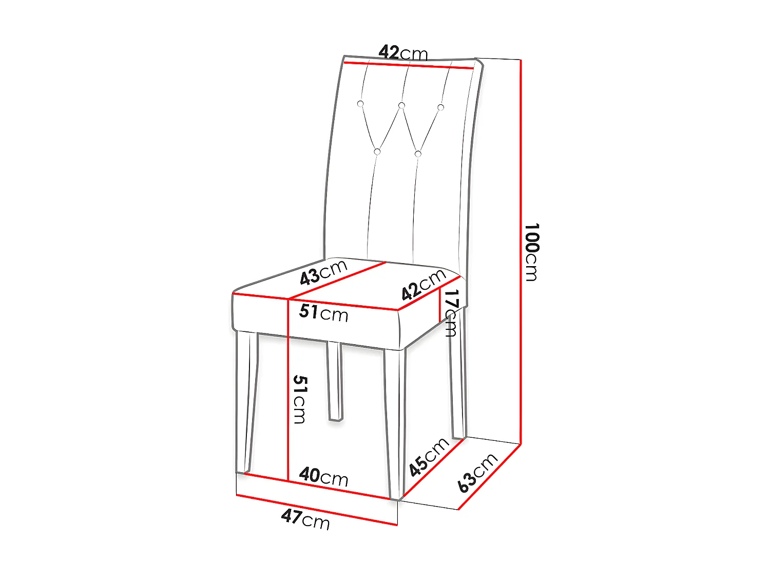 Sedia Racine 109, 100x51x63cm, Arazzo, Di legno, Truciolare laminato