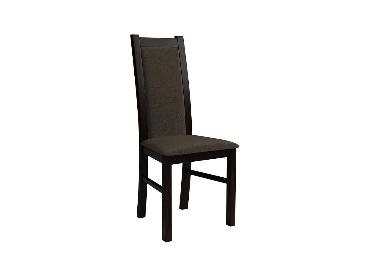 Chaise Sparks 116, Marron|Wengué, 95x44x40cm, Tapisserie, En bois, Bois