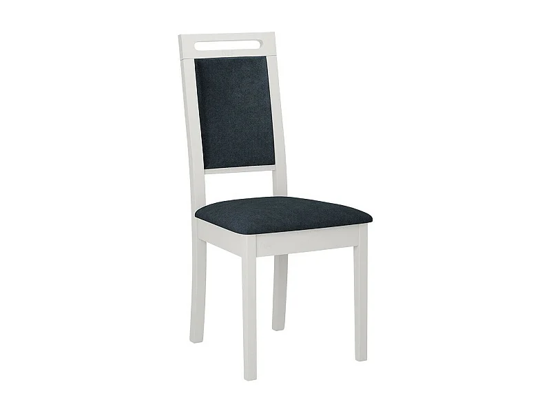 Silla Victorville 337, Blanco|Azul, 96x47x43cm, Tapiz, De madera, Madera