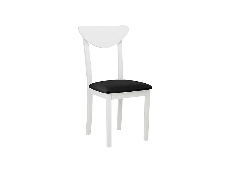 Silla Victorville 339, Negro|Blanco, 90x43x40cm, Tapiz, De madera, Madera