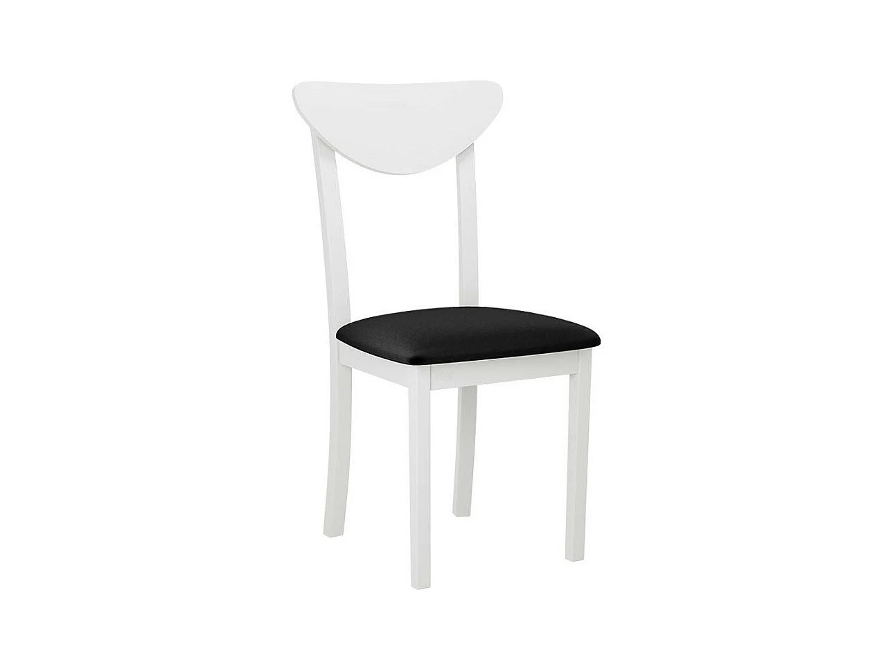Chaise Victorville 339, Blanc|Noir, 85x43x46cm, Tapisserie, En bois, Bois