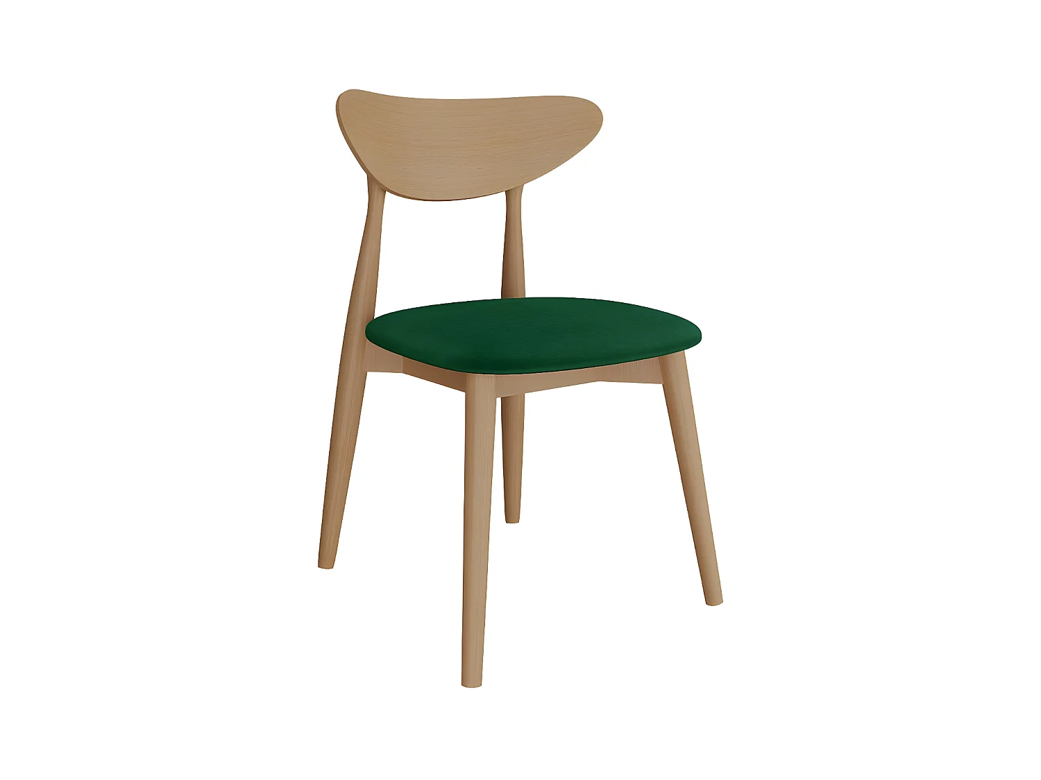 Chaise Racine 110, 79x49x49cm, Tapisserie, En bois, Stratifié