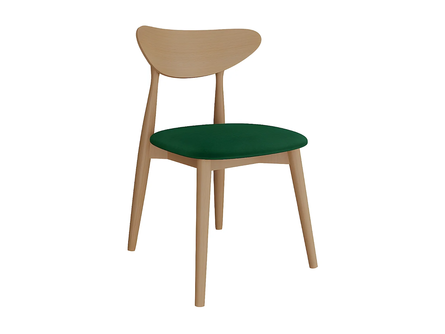 Chaise Racine 110, 79x49x49cm, Tissu, En bois, Stratifié