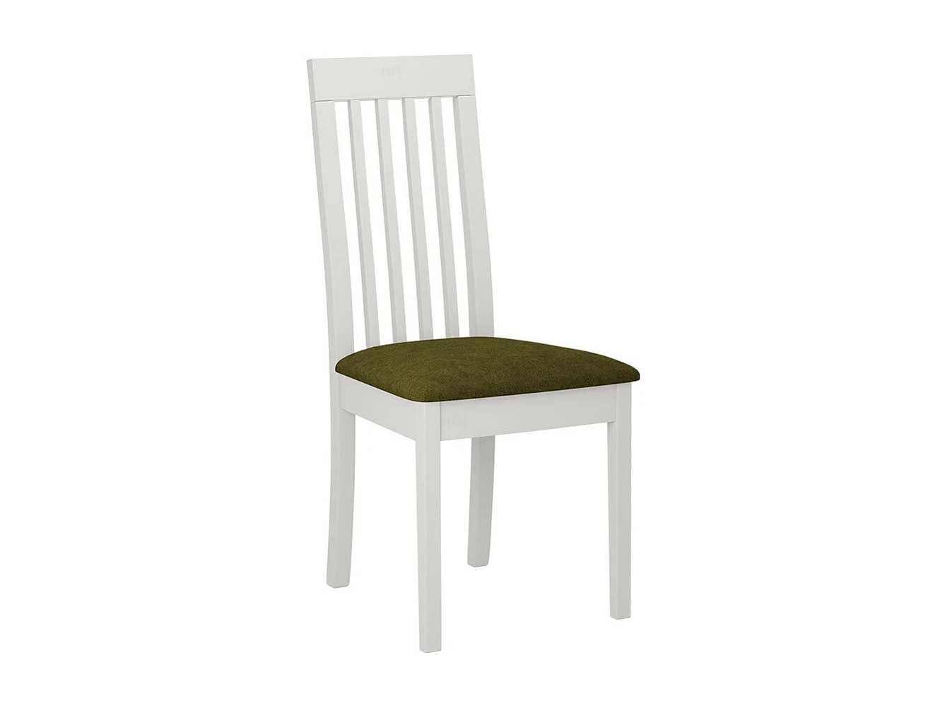 Chaise Victorville 347, Vert|Blanc, 96x47x53cm, Tapisserie, En bois, Bois
