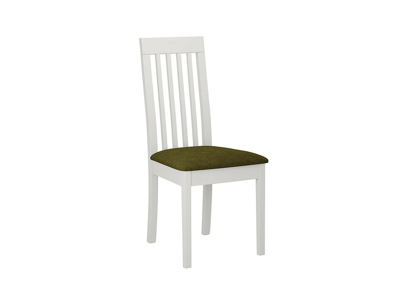 Chaise Victorville 347, Vert|Blanc, 96x47x53cm, Tapisserie, En bois, Bois