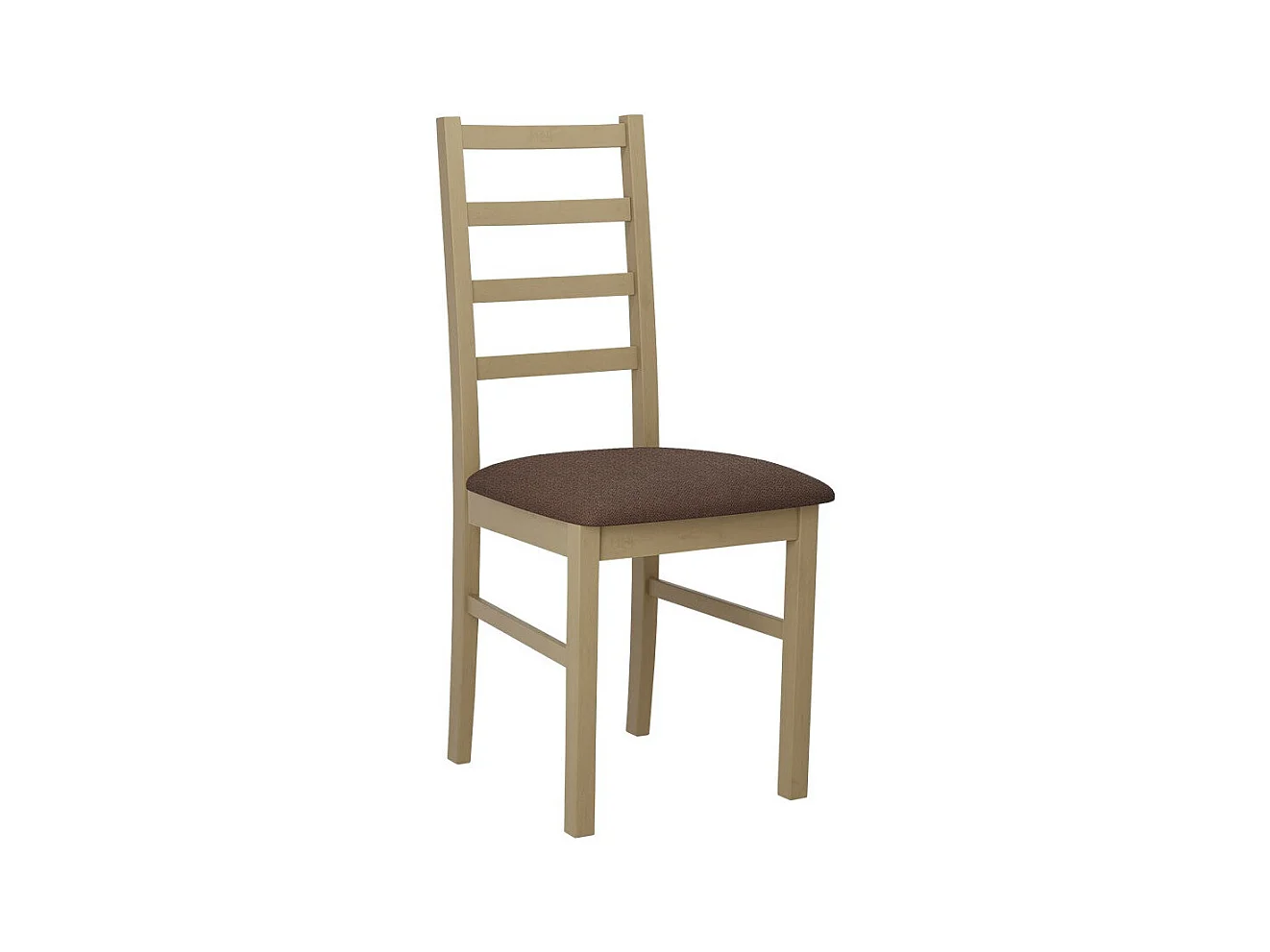 Chaise Victorville 171, Sonoma chêne|Marron, 94x43x49cm, Tapisserie, En bois, Bois