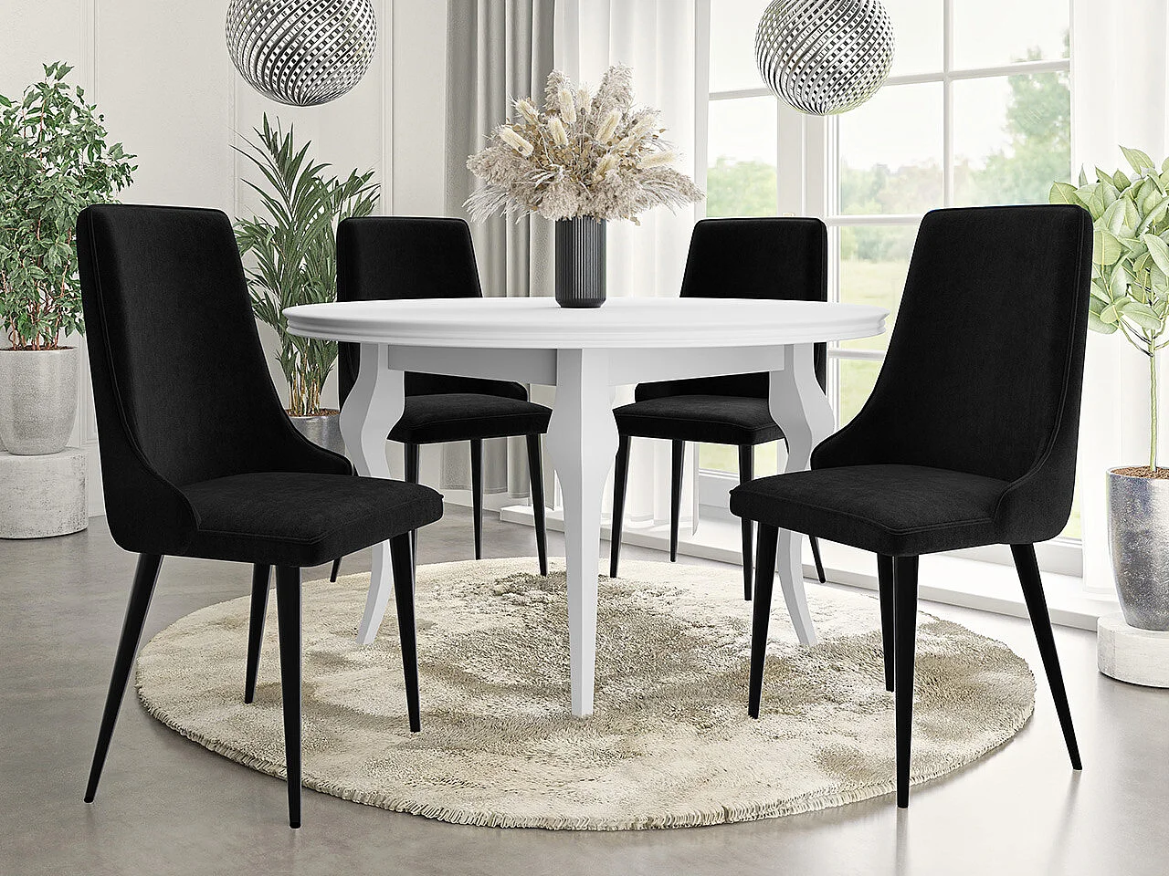 Chaise Jackson 106, 91x48x55cm, Tissu, Métallique, Bois