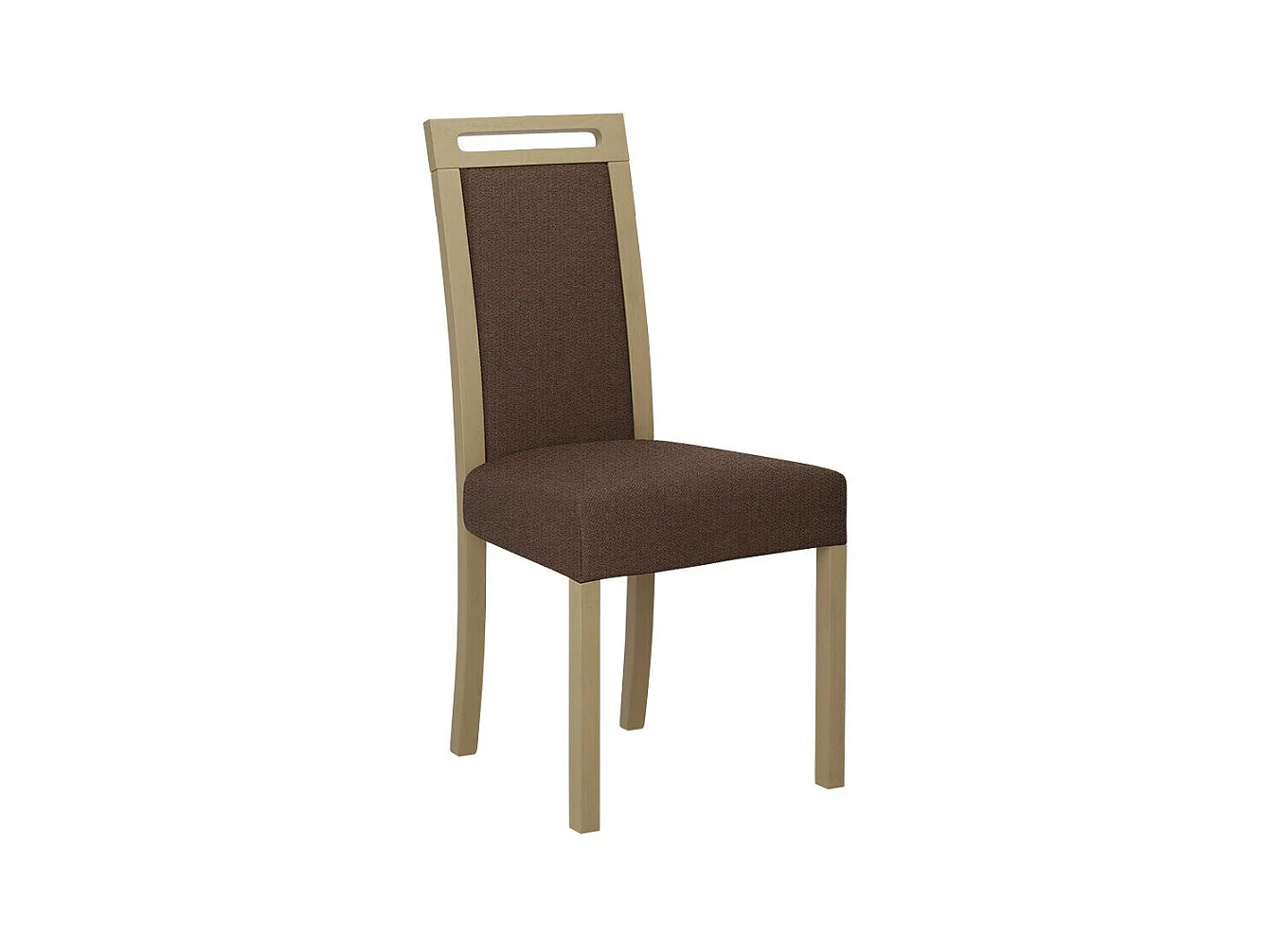 Chaise Victorville 162, Sonoma chêne|Marron, 96x45x41cm, Tapisserie, En bois, Bois