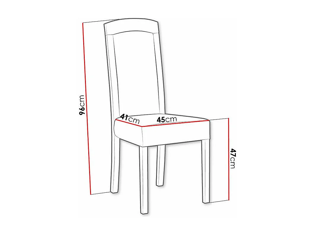 Chaise Victorville 345, Brun clair|Blanc, 96x45x52cm, Tapisserie, En bois, Bois