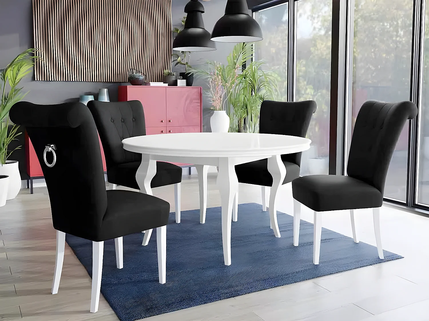 Chaise Racine 107, 100x51x66cm, Tissu, En bois, Stratifié