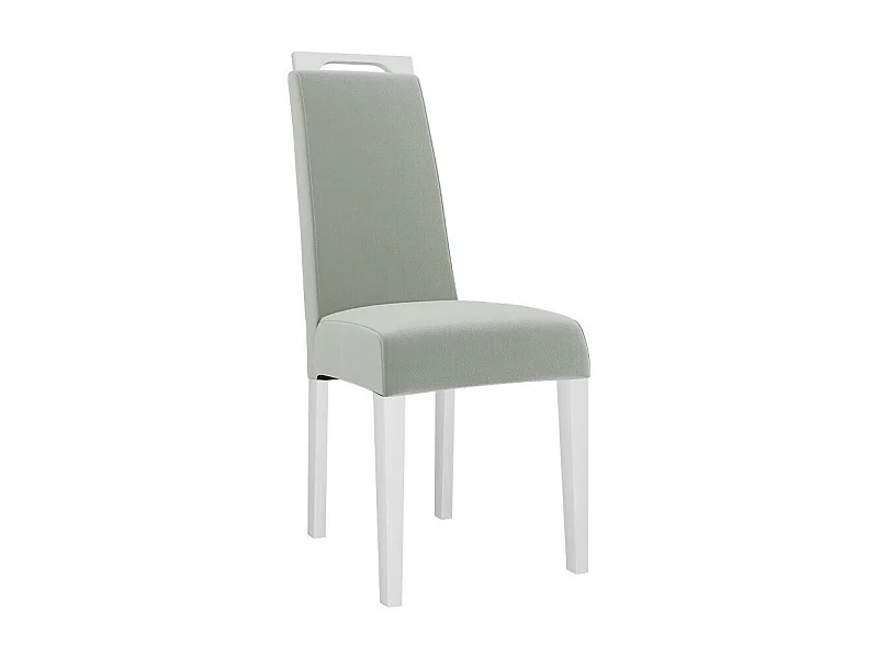 Chaise Sparks 199, Gris clair|Blanc, 100x39x59cm, Tapisserie, En bois, Bois